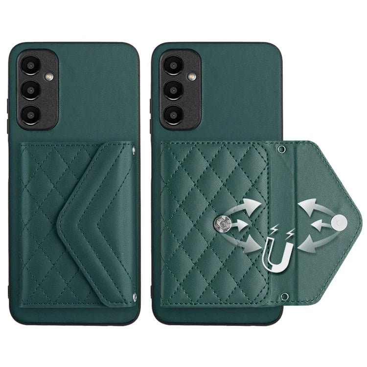 YB Leather Coating Series-8 For Samsung Galaxy A25 5G (Global) (161.0 x 76.5 x 8.3mm) Phone Case Card Bag Cover
