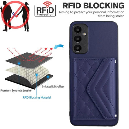 YB Leather Coating Series-8 For Samsung Galaxy A25 5G (Global) (161.0 x 76.5 x 8.3mm) Phone Case Card Bag Cover