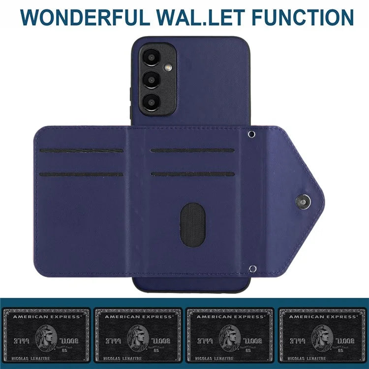 YB Leather Coating Series-8 For Samsung Galaxy A25 5G (Global) (161.0 x 76.5 x 8.3mm) Phone Case Card Bag Cover