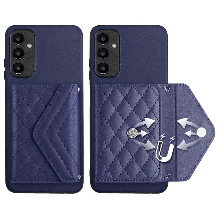 YB Leather Coating Series-8 For Samsung Galaxy A25 5G (Global) (161.0 x 76.5 x 8.3mm) Phone Case Card Bag Cover