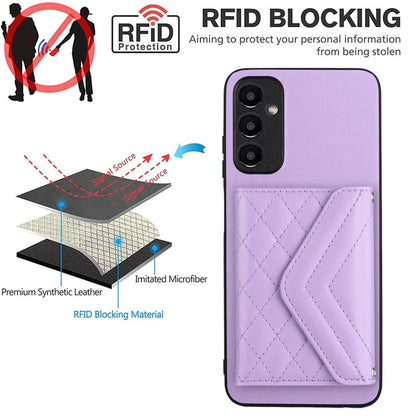 YB Leather Coating Series-8 For Samsung Galaxy A25 5G (Global) (161.0 x 76.5 x 8.3mm) Phone Case Card Bag Cover
