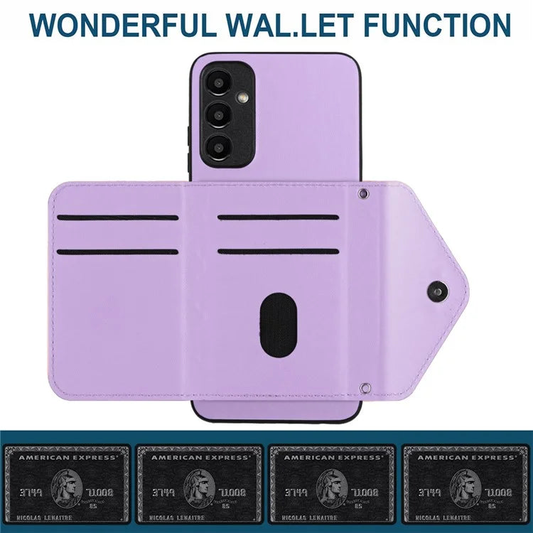 YB Leather Coating Series-8 For Samsung Galaxy A25 5G (Global) (161.0 x 76.5 x 8.3mm) Phone Case Card Bag Cover
