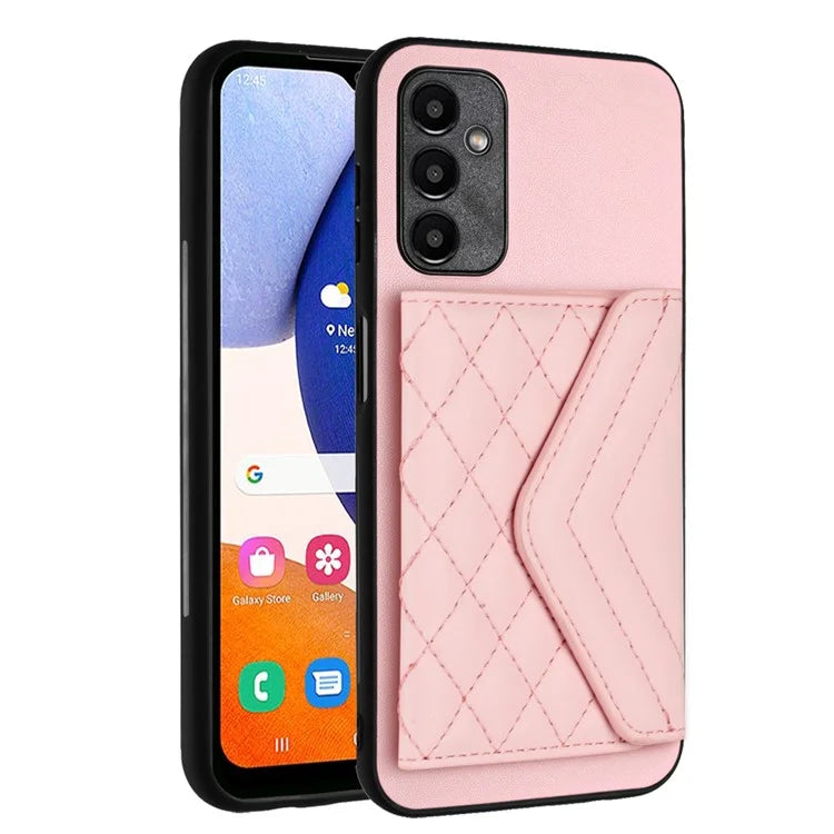 YB Leather Coating Series-8 For Samsung Galaxy A25 5G (Global) (161.0 x 76.5 x 8.3mm) Phone Case Card Bag Cover