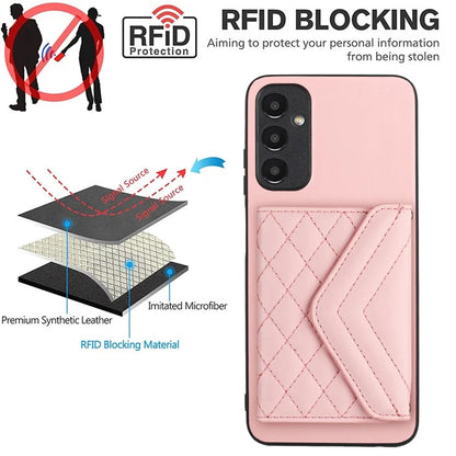 YB Leather Coating Series-8 For Samsung Galaxy A25 5G (Global) (161.0 x 76.5 x 8.3mm) Phone Case Card Bag Cover