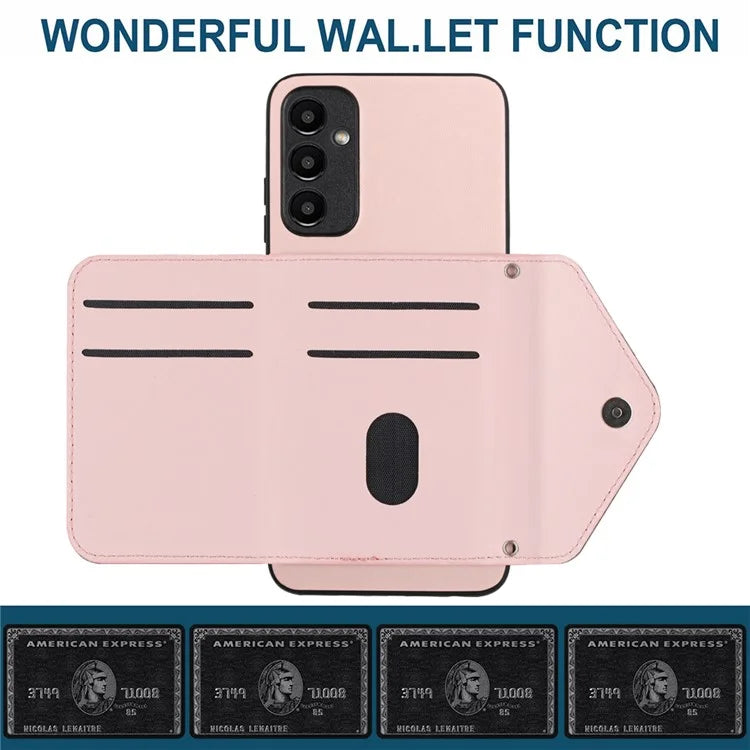 YB Leather Coating Series-8 For Samsung Galaxy A25 5G (Global) (161.0 x 76.5 x 8.3mm) Phone Case Card Bag Cover