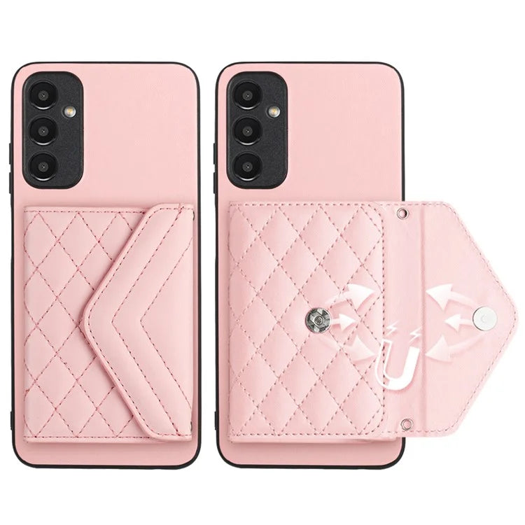 YB Leather Coating Series-8 For Samsung Galaxy A25 5G (Global) (161.0 x 76.5 x 8.3mm) Phone Case Card Bag Cover