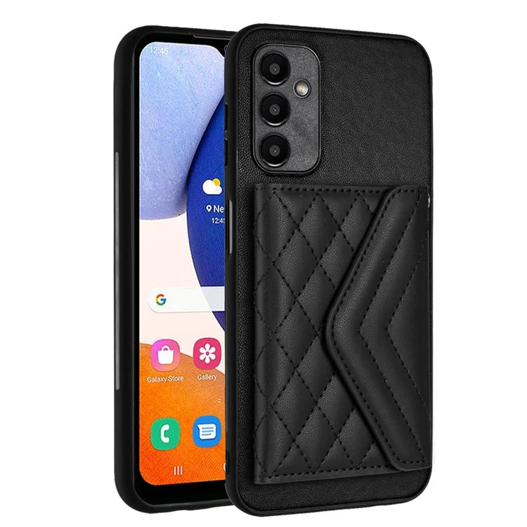 YB Leather Coating Series-8 For Samsung Galaxy A25 5G (Global) (161.0 x 76.5 x 8.3mm) Phone Case Card Bag Cover