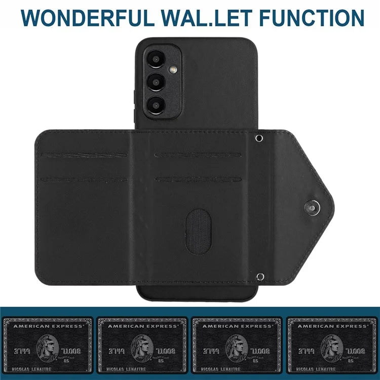 YB Leather Coating Series-8 For Samsung Galaxy A25 5G (Global) (161.0 x 76.5 x 8.3mm) Phone Case Card Bag Cover