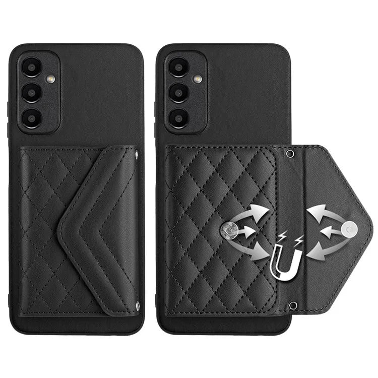 YB Leather Coating Series-8 For Samsung Galaxy A25 5G (Global) (161.0 x 76.5 x 8.3mm) Phone Case Card Bag Cover