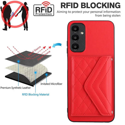 YB Leather Coating Series-8 For Samsung Galaxy A25 5G (Global) (161.0 x 76.5 x 8.3mm) Phone Case Card Bag Cover