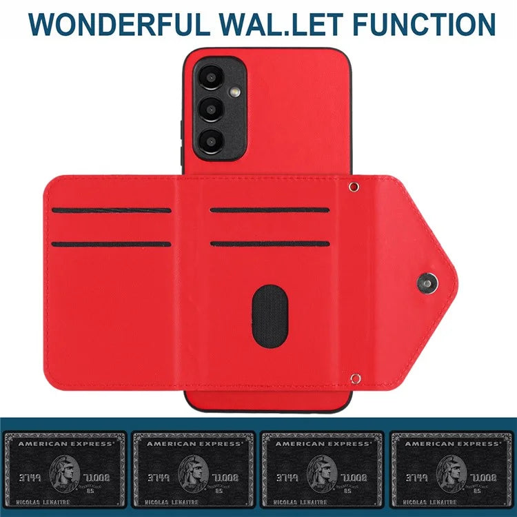 YB Leather Coating Series-8 For Samsung Galaxy A25 5G (Global) (161.0 x 76.5 x 8.3mm) Phone Case Card Bag Cover