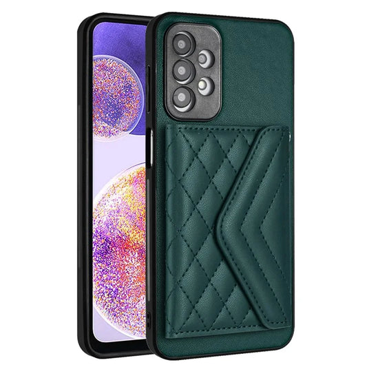 YB Leather Coating Series-8 For Samsung Galaxy A13 4G Cover Drop Resistant Card Bag Phone Case