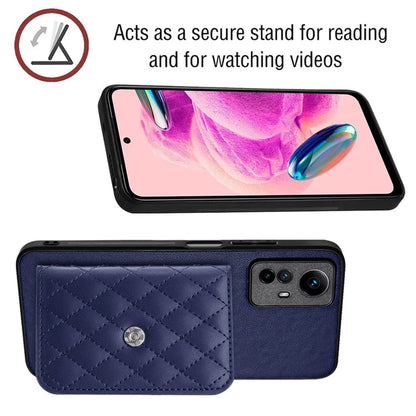 YB Leather Coating Series-8 For Xiaomi Redmi Note 12S 4G Case Kickstand Phone Cover Card Slots