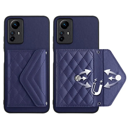 YB Leather Coating Series-8 For Xiaomi Redmi Note 12S 4G Case Kickstand Phone Cover Card Slots