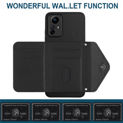 YB Leather Coating Series-8 For Xiaomi Redmi Note 12S 4G Case Kickstand Phone Cover Card Slots