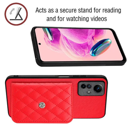 YB Leather Coating Series-8 For Xiaomi Redmi Note 12S 4G Case Kickstand Phone Cover Card Slots