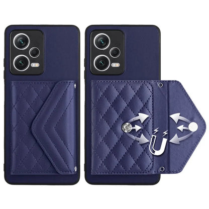 YB Leather Coating Series-8 For Xiaomi Redmi Note 12 Pro+ 5G Case Card Slots lLeather+TPU Cover