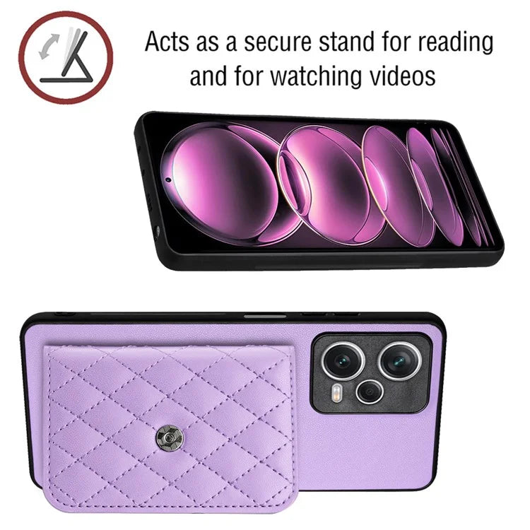 YB Leather Coating Series-8 For Xiaomi Redmi Note 12 Pro+ 5G Case Card Slots lLeather+TPU Cover