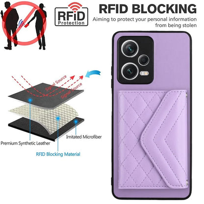 YB Leather Coating Series-8 For Xiaomi Redmi Note 12 Pro+ 5G Case Card Slots lLeather+TPU Cover