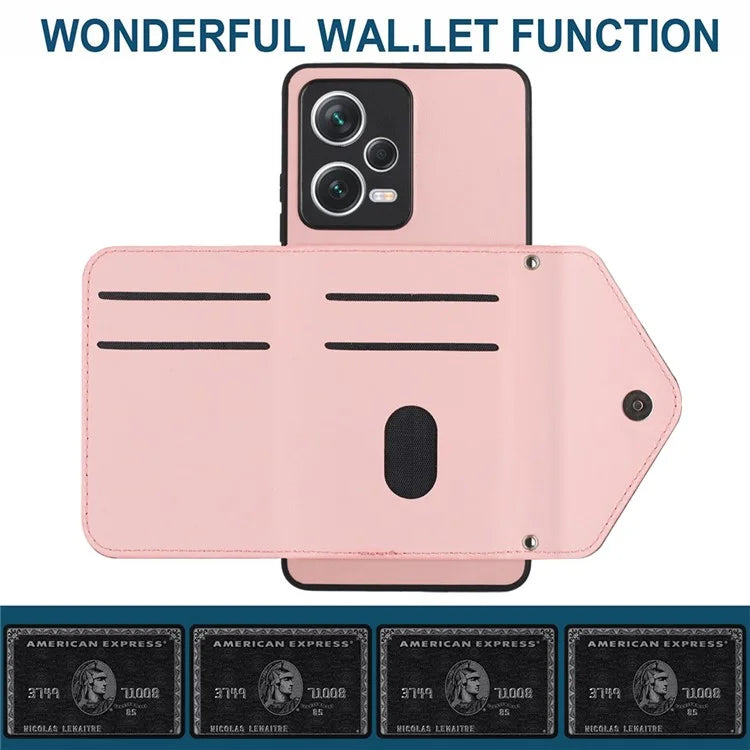 YB Leather Coating Series-8 For Xiaomi Redmi Note 12 Pro+ 5G Case Card Slots lLeather+TPU Cover