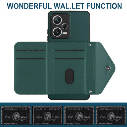 YB Leather Coating Series-8 For Xiaomi Redmi Note 12 Pro 5G Kickstand Case Card Holder Phone Cover
