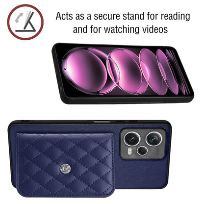 YB Leather Coating Series-8 For Xiaomi Redmi Note 12 Pro 5G Kickstand Case Card Holder Phone Cover