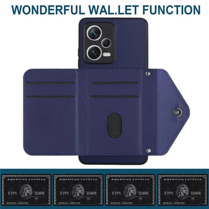 YB Leather Coating Series-8 For Xiaomi Redmi Note 12 Pro 5G Kickstand Case Card Holder Phone Cover