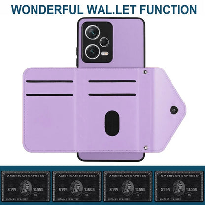 YB Leather Coating Series-8 For Xiaomi Redmi Note 12 Pro 5G Kickstand Case Card Holder Phone Cover