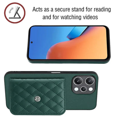 YB Leather Coating Series-8 For Xiaomi Redmi 12 4G Phone Case RFID Blocking Card Slots
