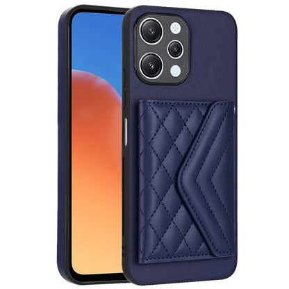 YB Leather Coating Series-8 For Xiaomi Redmi 12 4G Phone Case RFID Blocking Card Slots