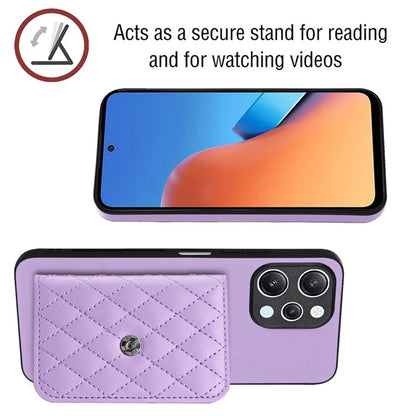 YB Leather Coating Series-8 For Xiaomi Redmi 12 4G Phone Case RFID Blocking Card Slots