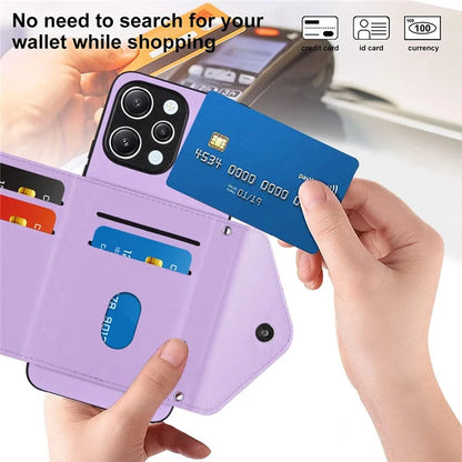 YB Leather Coating Series-8 For Xiaomi Redmi 12 4G Phone Case RFID Blocking Card Slots