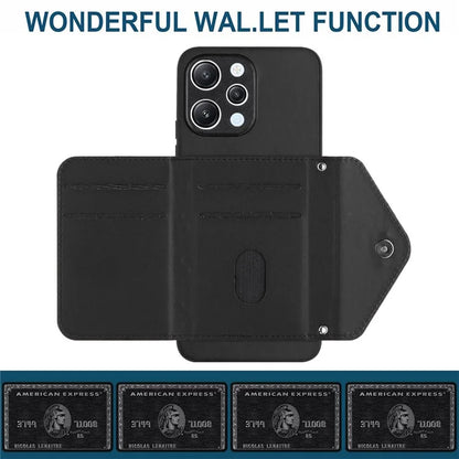 YB Leather Coating Series-8 For Xiaomi Redmi 12 4G Phone Case RFID Blocking Card Slots