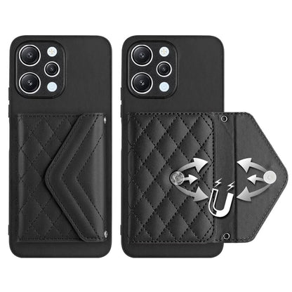 YB Leather Coating Series-8 For Xiaomi Redmi 12 4G Phone Case RFID Blocking Card Slots