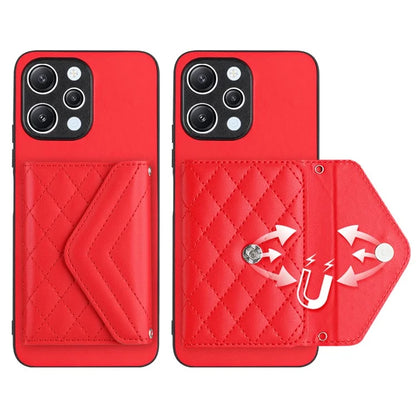 YB Leather Coating Series-8 For Xiaomi Redmi 12 4G Phone Case RFID Blocking Card Slots