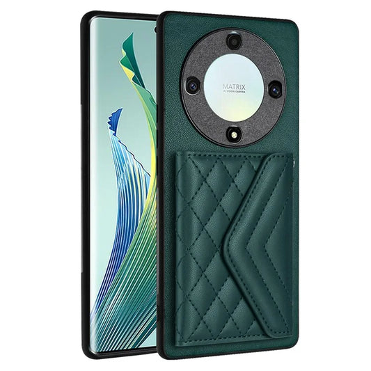 YB Leather Coating Series-8 For Honor X9a 5G / Magic5 Lite 5G Cover RFID Blocking Phone Card Case