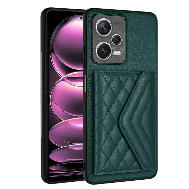 YB Leather Coating Series-8 For Xiaomi Redmi Note 12 5G (India) / Poco X5 5G Phone Case with Card Slots