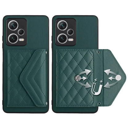 YB Leather Coating Series-8 For Xiaomi Redmi Note 12 5G (India) / Poco X5 5G Phone Case with Card Slots