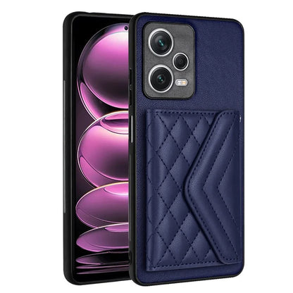 YB Leather Coating Series-8 For Xiaomi Redmi Note 12 5G (India) / Poco X5 5G Phone Case with Card Slots