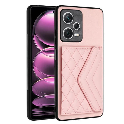YB Leather Coating Series-8 For Xiaomi Redmi Note 12 5G (India) / Poco X5 5G Phone Case with Card Slots