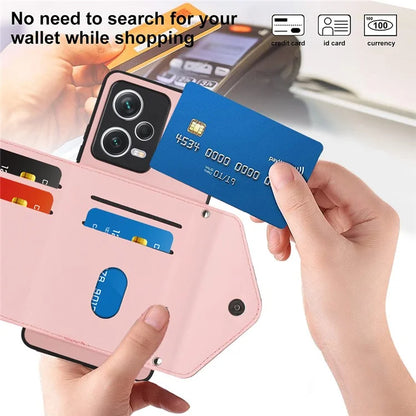 YB Leather Coating Series-8 For Xiaomi Redmi Note 12 5G (India) / Poco X5 5G Phone Case with Card Slots