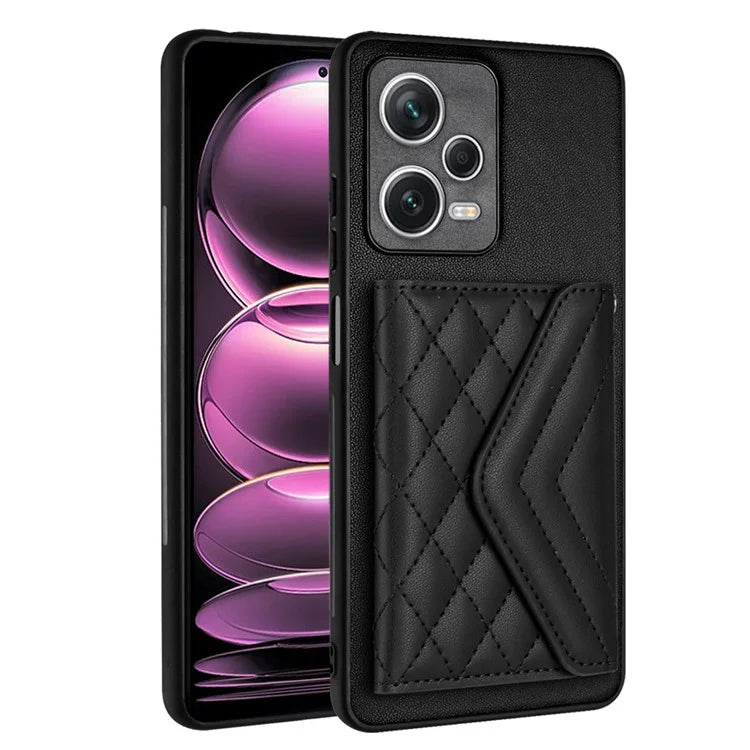 YB Leather Coating Series-8 For Xiaomi Redmi Note 12 5G (India) / Poco X5 5G Phone Case with Card Slots