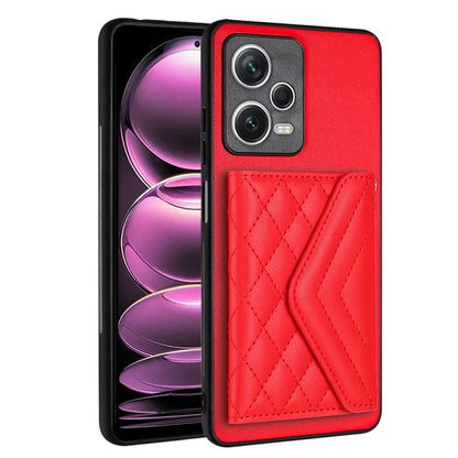 YB Leather Coating Series-8 For Xiaomi Redmi Note 12 5G (India) / Poco X5 5G Phone Case with Card Slots