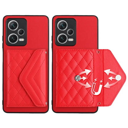 YB Leather Coating Series-8 For Xiaomi Redmi Note 12 5G (India) / Poco X5 5G Phone Case with Card Slots