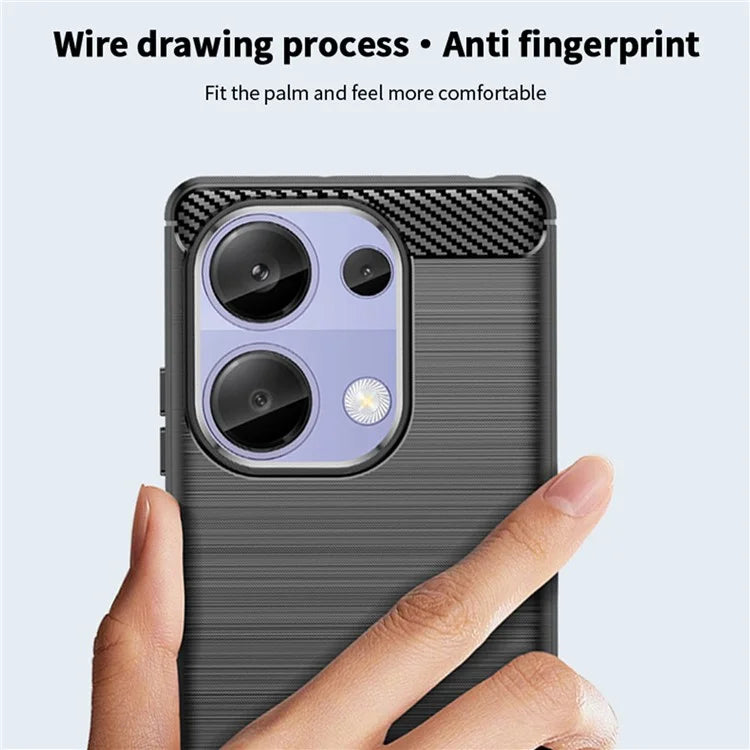 MOFI JK TPU Series-1 For Xiaomi Redmi Note 13 Pro 4G Case Carbon Fiber Texture Soft TPU Cover