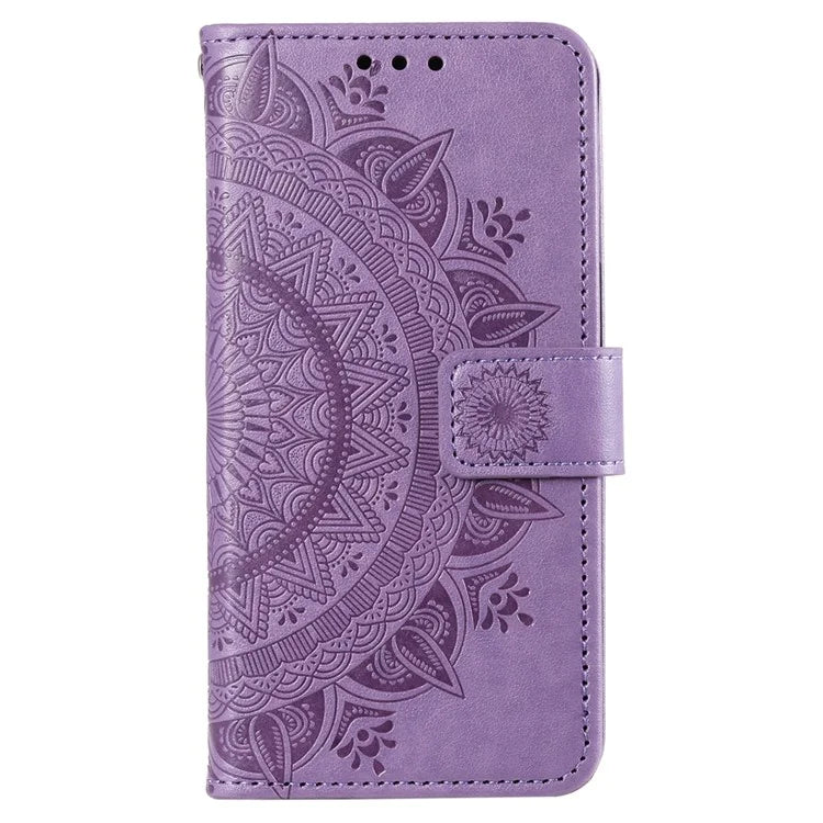 For Xiaomi Redmi A3 Case Mandala Flower Imprinted Drop Resistant Leather Phone Wallet Cover
