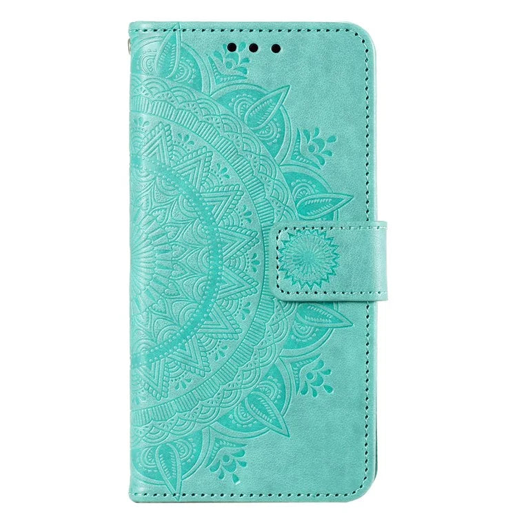 For Xiaomi Redmi A3 Case Mandala Flower Imprinted Drop Resistant Leather Phone Wallet Cover