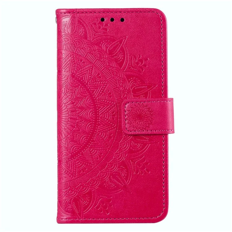 For Xiaomi Redmi A3 Case Mandala Flower Imprinted Drop Resistant Leather Phone Wallet Cover