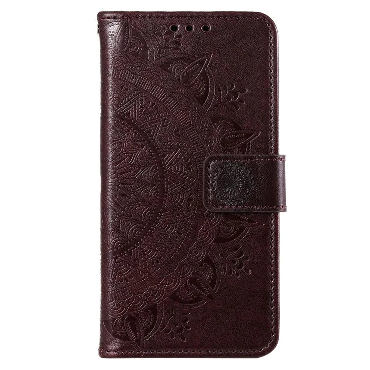 For Xiaomi Redmi A3 Case Mandala Flower Imprinted Drop Resistant Leather Phone Wallet Cover