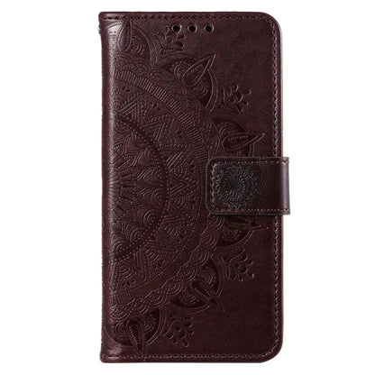 For Xiaomi Redmi A3 Case Mandala Flower Imprinted Drop Resistant Leather Phone Wallet Cover